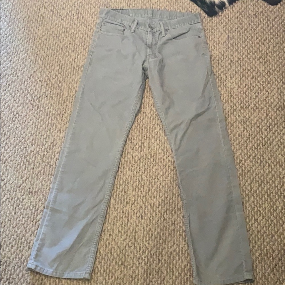 Levi 514 light grey corduroy 33x32